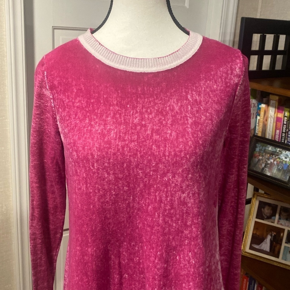 Logo Distressed Sweater with Contrast Detail - Picture 3 of 9